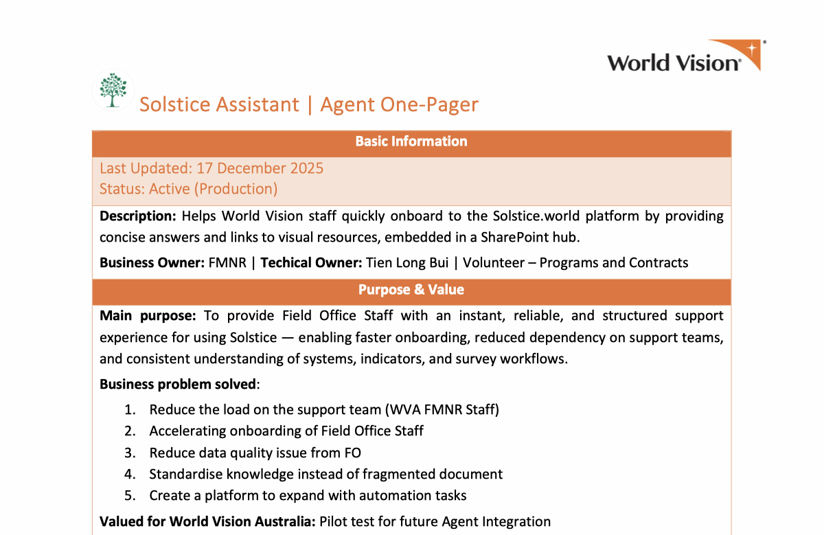 Solstice Assistant conversation flow